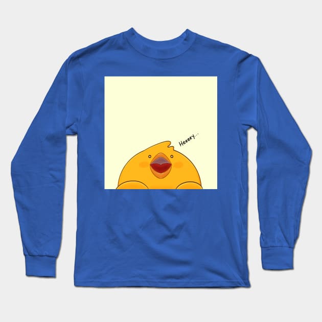 Little Chicken Hey Long Sleeve T-Shirt by Sketchbook ni Abi